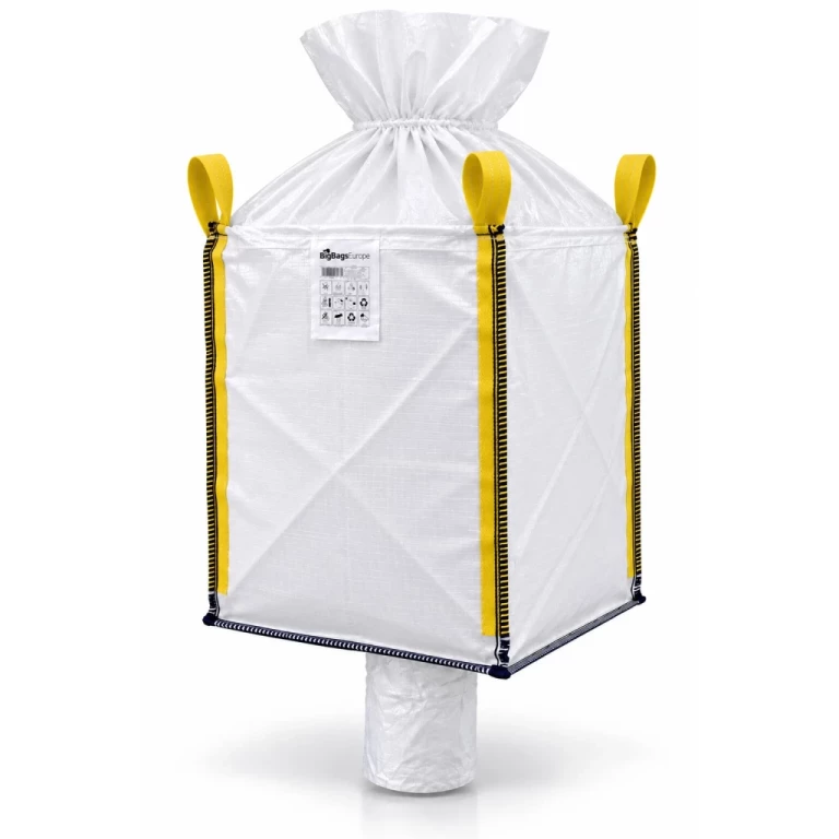 Ton Bag with top skirt & discharge spout (90x90x110 cm)