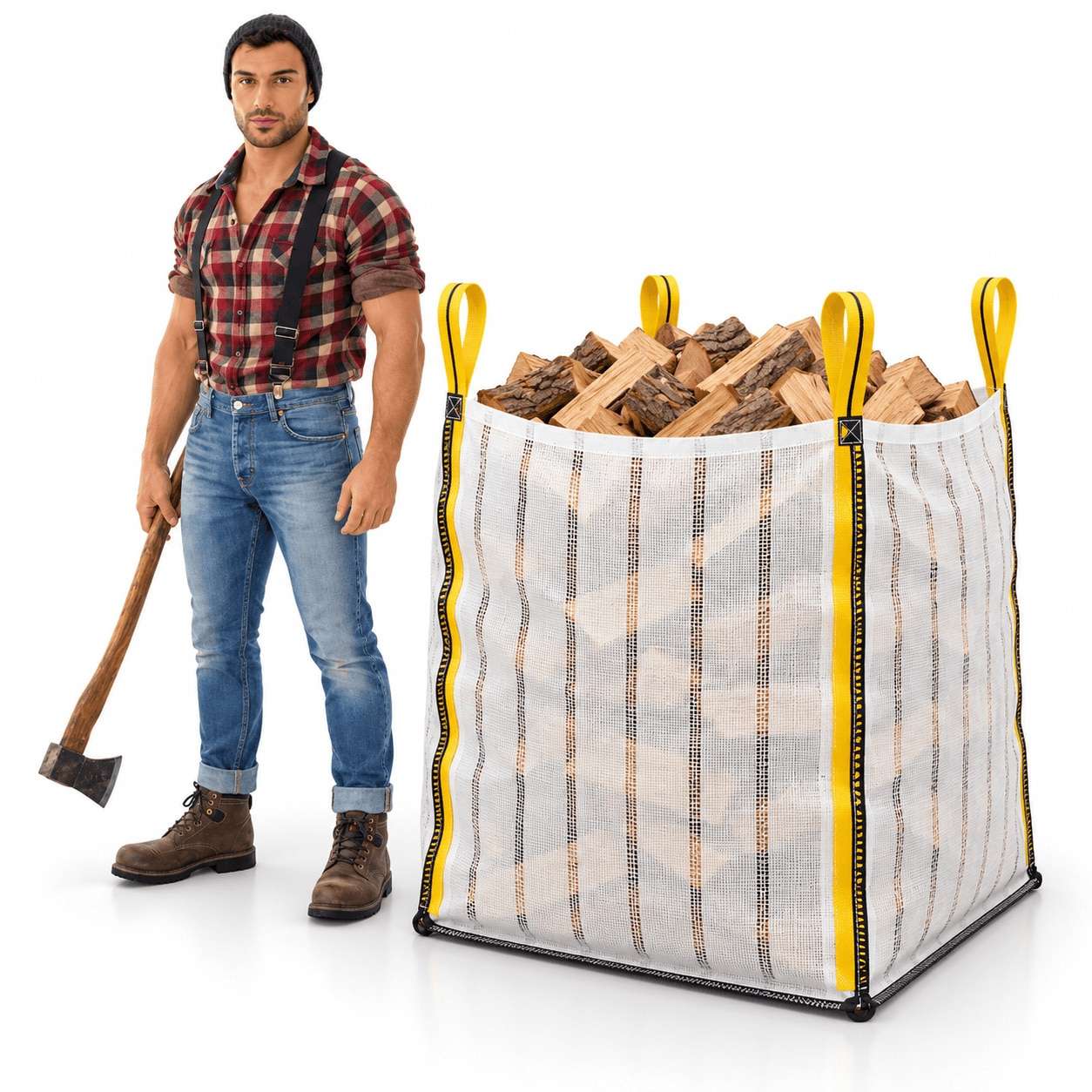 Vented Log Bag – 1 m³ (90x90x110 cm)