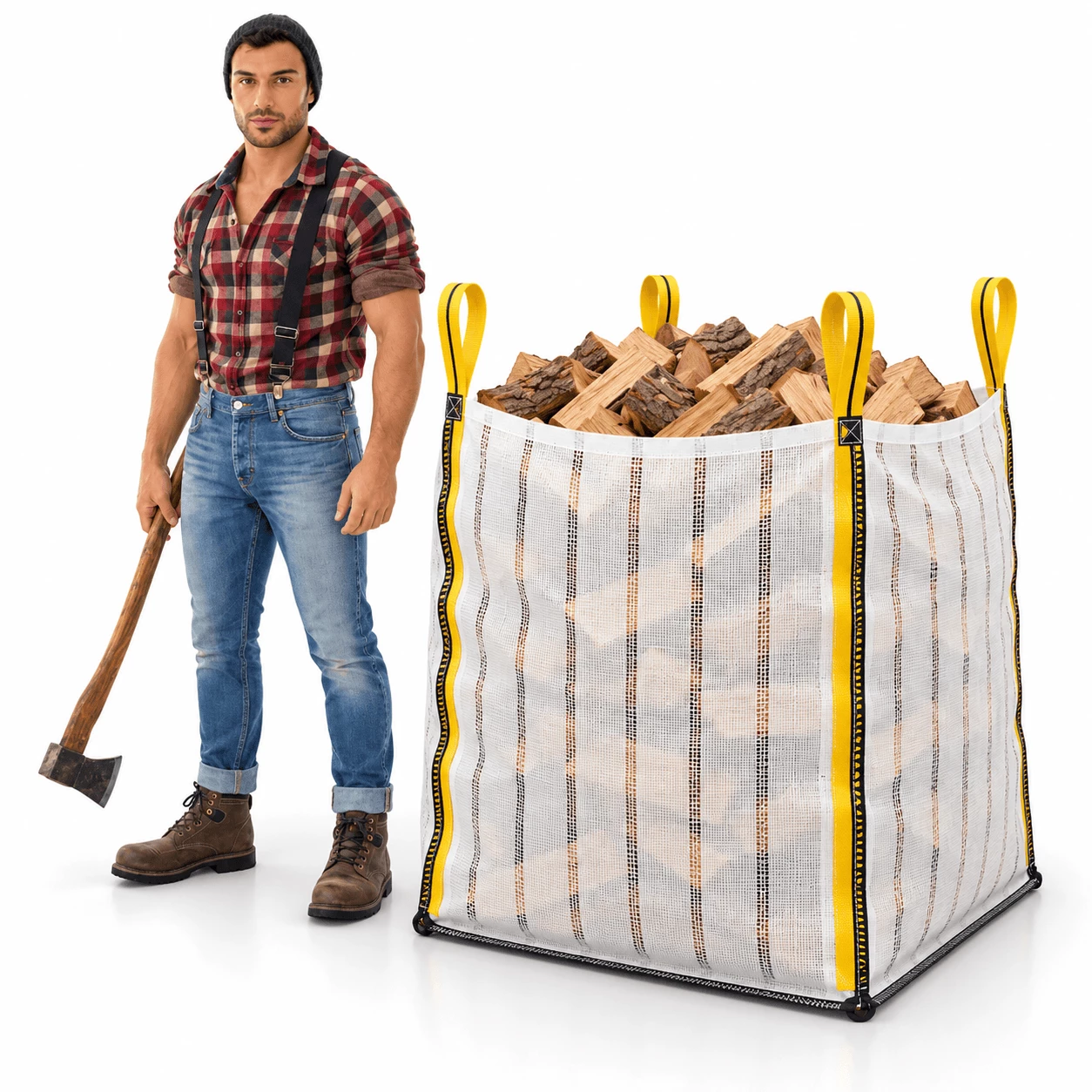 Vented Log Bag – 1 m³ (90x90x110 cm)