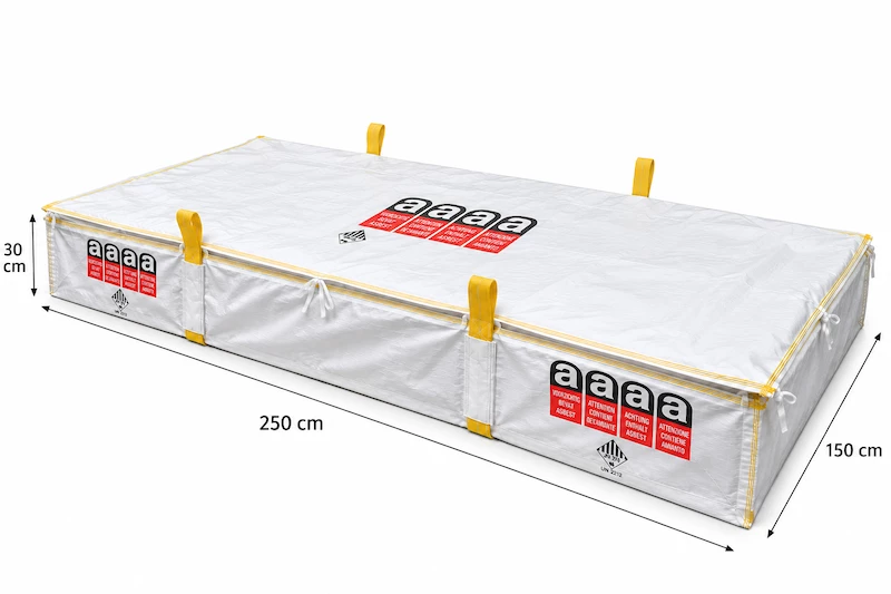 Asbestos Sheet Bag 2x liner 250x150x30 cm