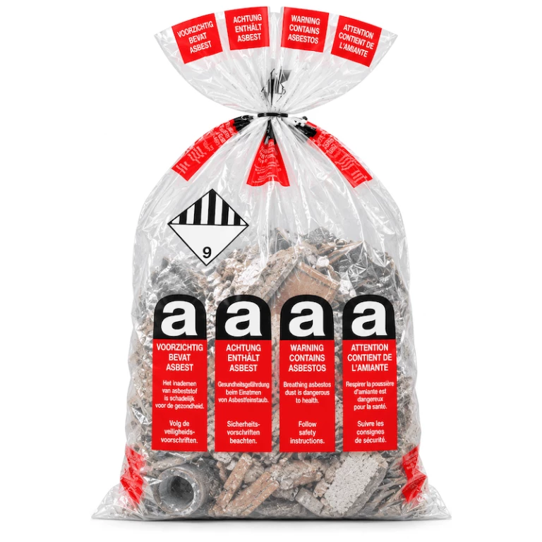 LDPE Asbestos flat bag - 35 kg (80x120 cm)