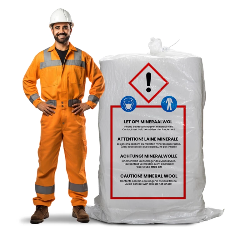 Rubble bag for mineral wool
